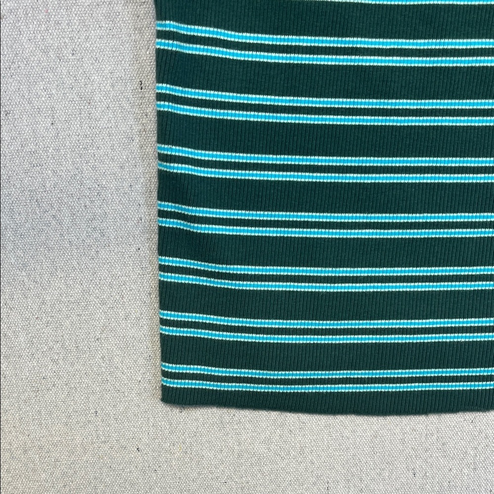 aerie Dark Green Tank with Teal and White Stripes - Picture 5 of 8